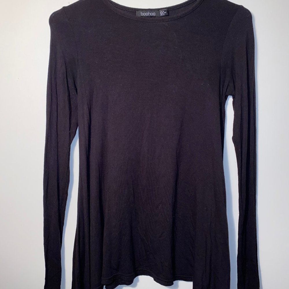 Black Long Sleeve Flowy Shirt